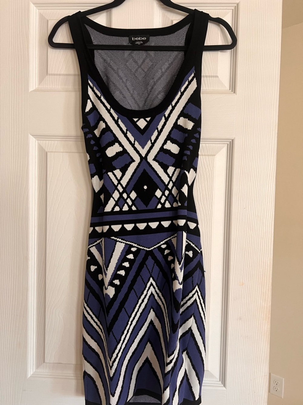 bebe mini open back bandage dress